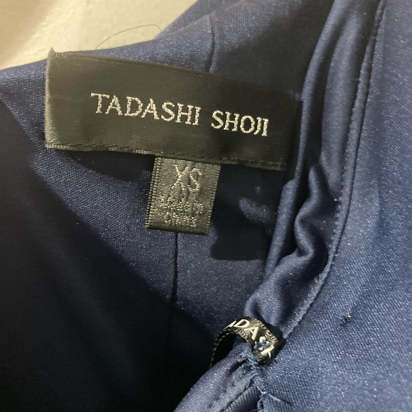 TADASHI SHOJI Women’s Size XS Dress. Navy Blue Neoprene (Snyder) - Picture 3 of 4